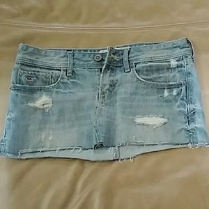 Hollister denim mini skirt